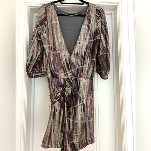 Ba&sh multicoloured metallic dress size 2